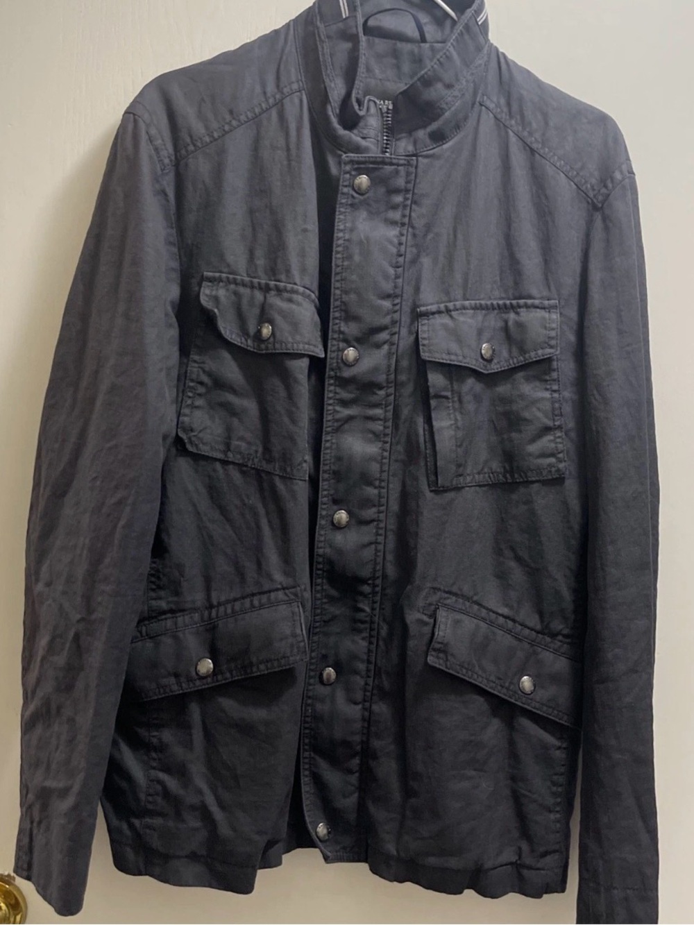 Banana Republic Black Military Field Jacket
